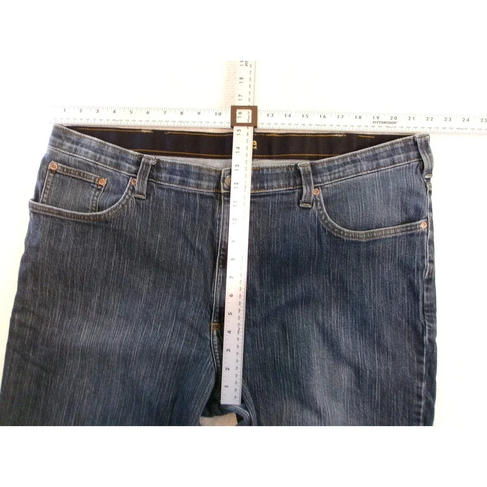 Lee Mens 44x30 Loose Fit Jeans Dark Wash Blue‎ Stretch Denim